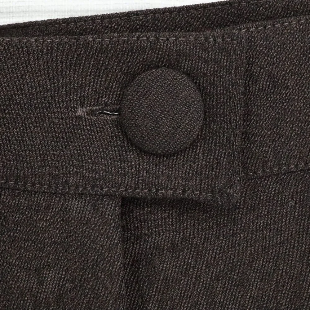 Laurel Escada Skirt Womens 8 Dark Brown Wool Pencil Lined Back Zip Vintage New